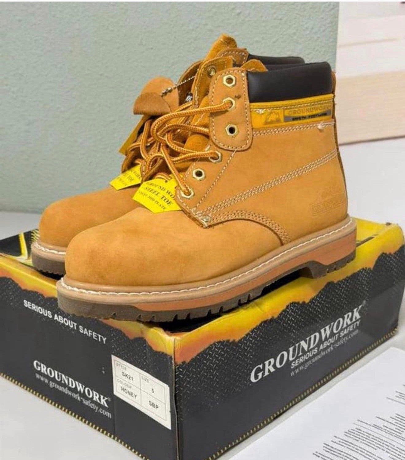 Groundwork SK21 honey veiligheidsschoenen stalen neus 39 NEW, Ophalen of Verzenden, Nieuw