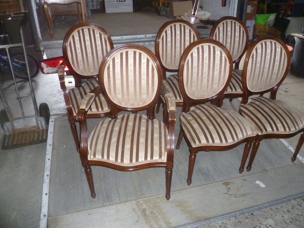 MOOIE SET LOUIS XVI MEDAILLON 4 STOELEN+2 ZETELS, Antiek en Kunst, Ophalen