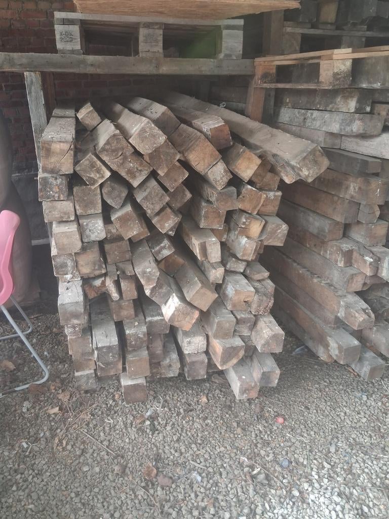 Eiken kinderbalken, Doe-het-zelf en Bouw, Hout en Planken, Ophalen of Verzenden, Eiken