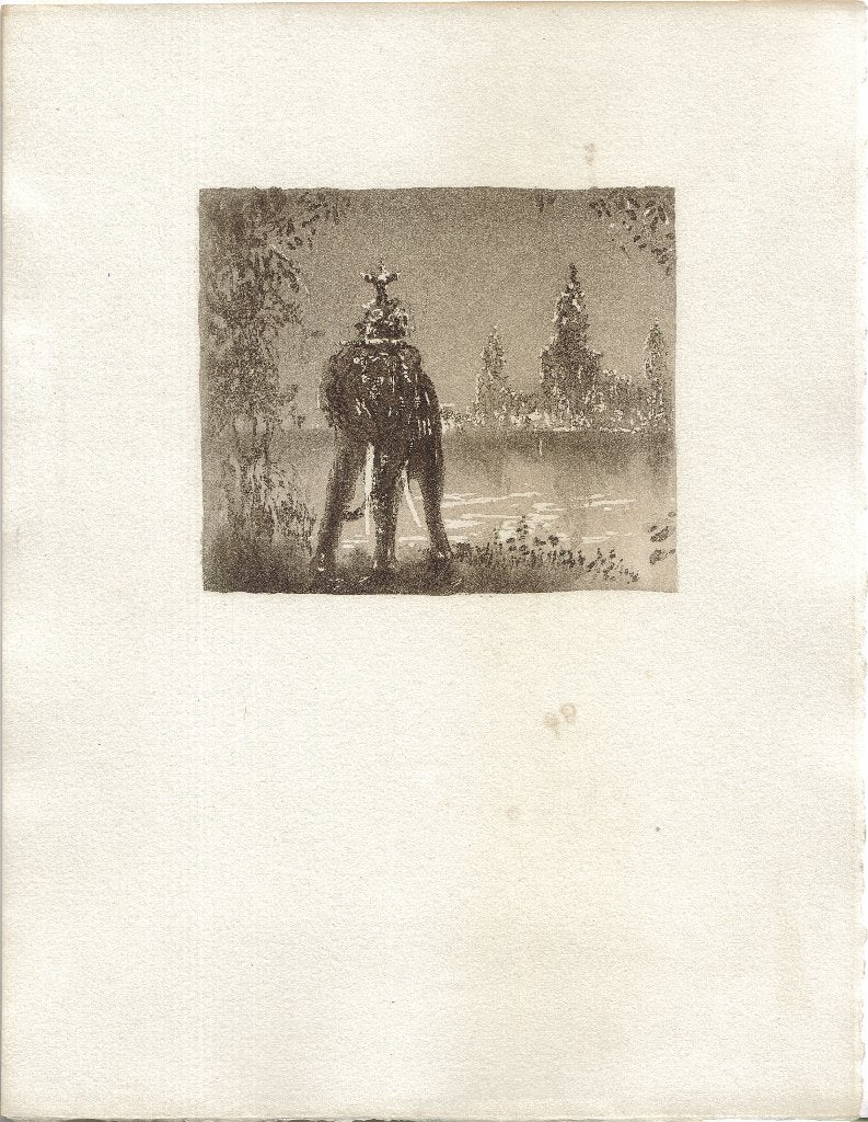 Henri Le Riche ets aquatint "Indiase Olifant", Ophalen, Minder dan 50 cm, Oorspronkelijke maker, Overige typen