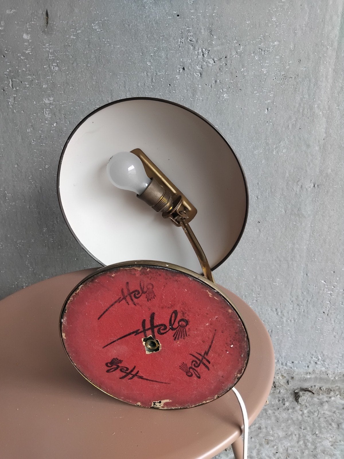 vintage tafellamp HELO LEUCHTEN jaren 50, Ophalen, Design