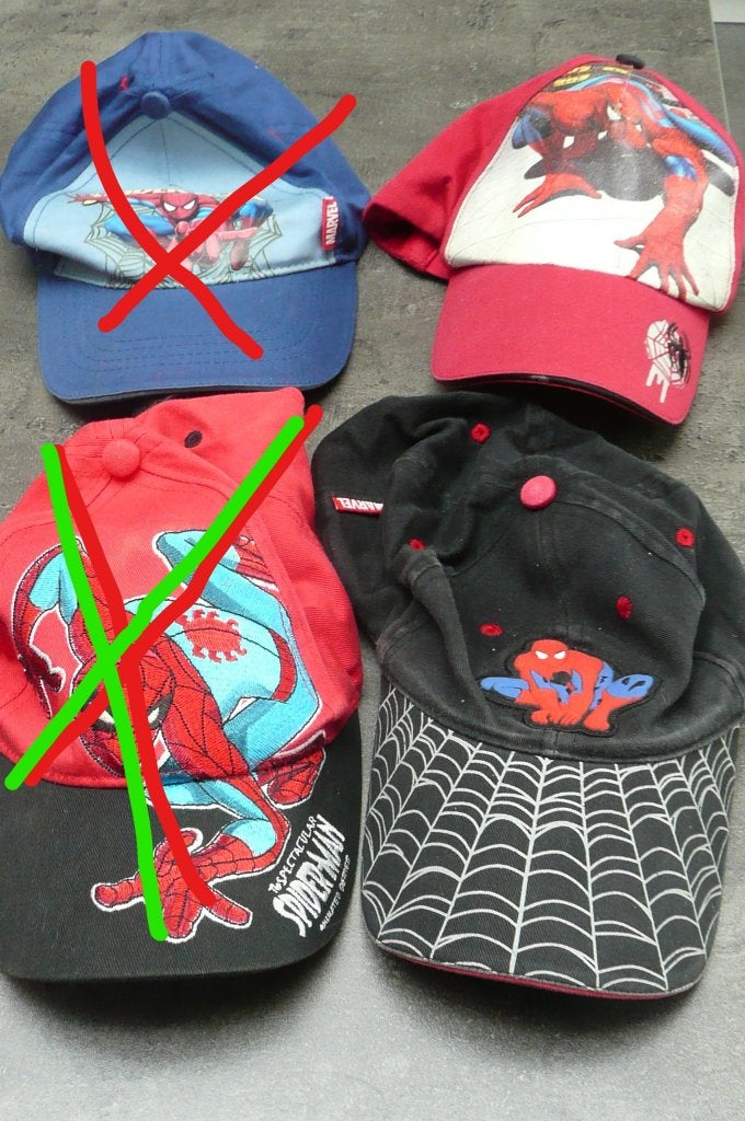 Spiderman petten (K45), Kinderen en Baby's, Kinderkleding | Petten en Hoeden, Gebruikt, Ophalen of Verzenden, Pet, Spiderman