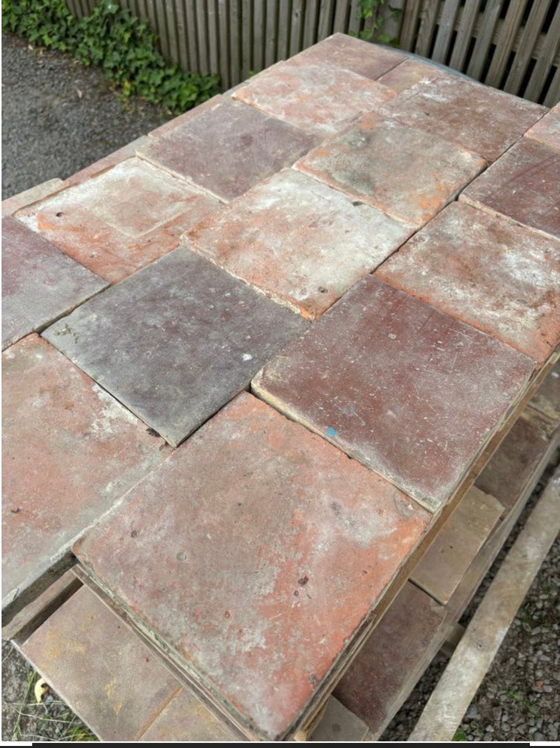 Lot antieke terracotta tegels Voor info BELLEN 0474220705, Antiek en Kunst, Ophalen