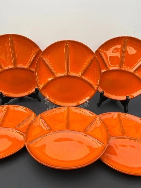 Set 6x vintage fondueborden Wächtersbach Keramik W-Germany, Antiek en Kunst, Ophalen of Verzenden