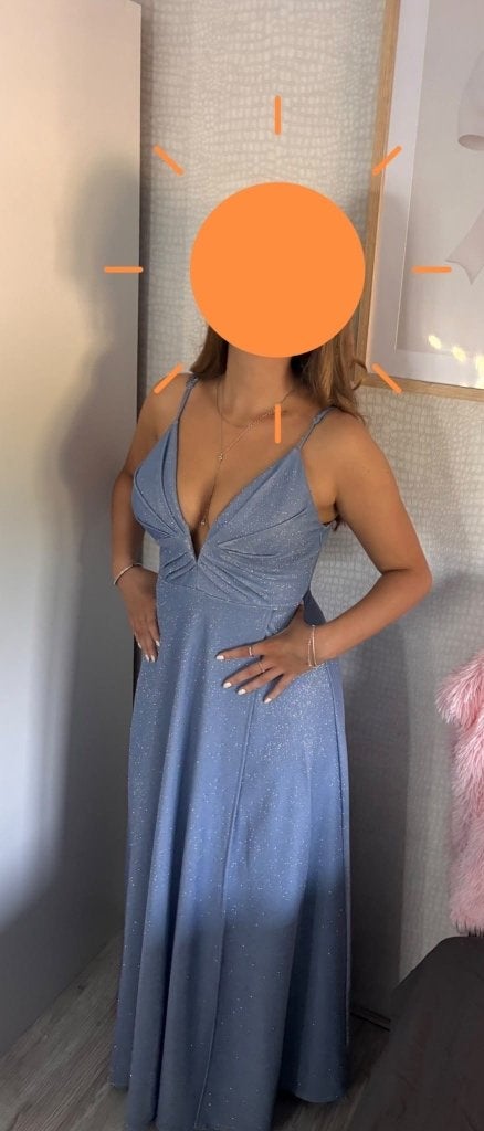 Galajurk + accessoires, Kleding | Dames, Gelegenheidskleding, Maat 38/40 (M), Galajurk, Blauw, Nieuw