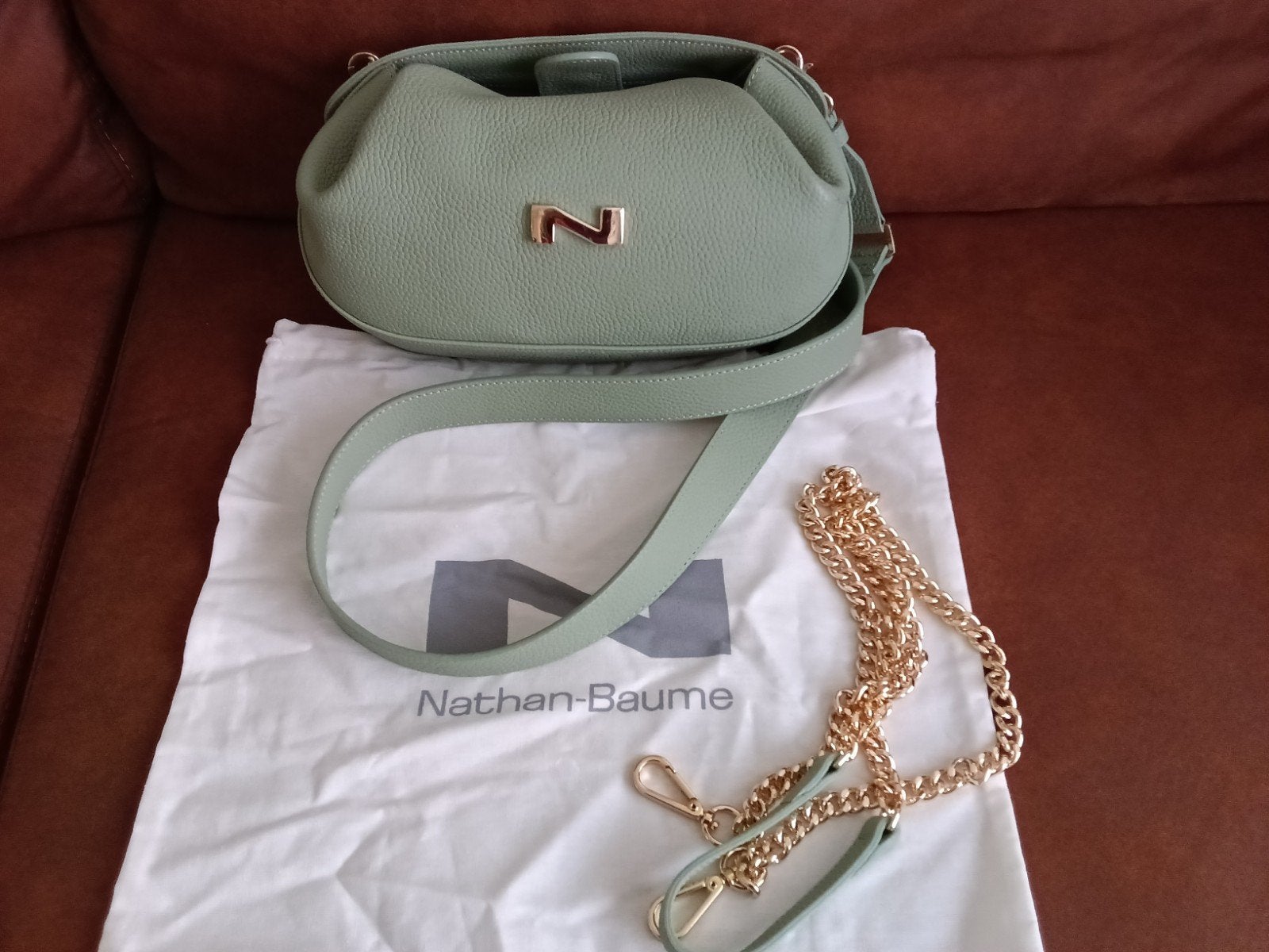 Sac à main Nathan, Enlèvement ou Envoi, Comme neuf, Vert, Sac à bandoulière