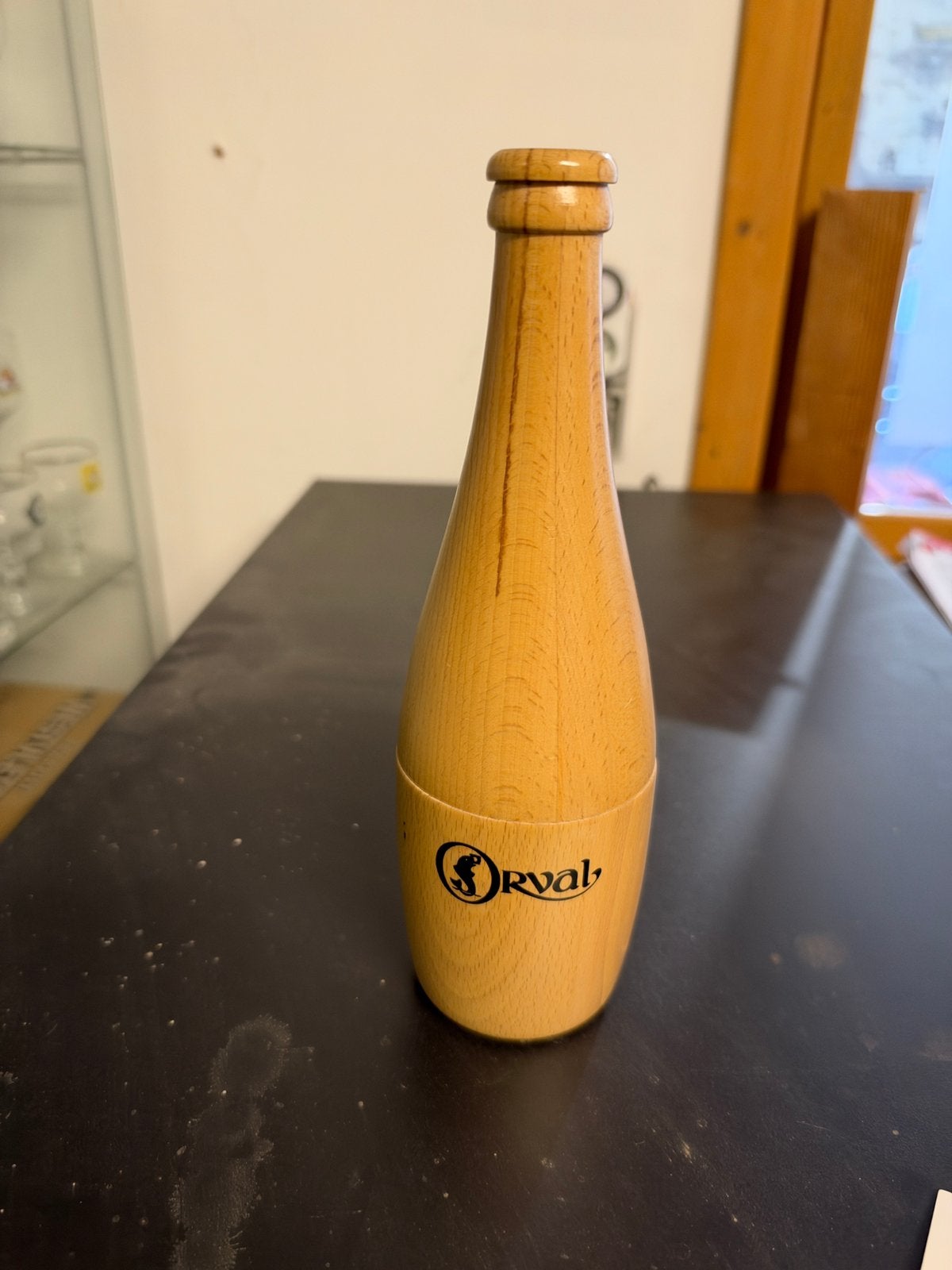 Orval bouteille en bois + verre, Verzamelen, Ophalen of Verzenden, Zo goed als nieuw