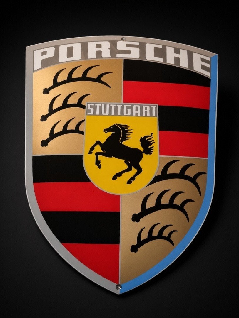 Plaque émaillée Porsche, Enlèvement ou Envoi, Comme neuf, Panneau publicitaire