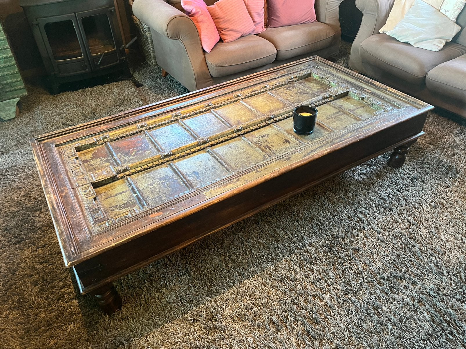 Oosterse salontafel, Ophalen