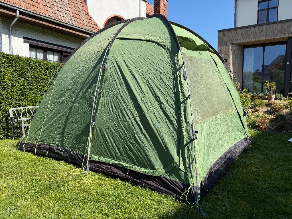 Koepelkampeertent voor 3 personen met eetkamer, Caravans en Kamperen, Tenten, Ophalen, Gebruikt, Tot en met 3