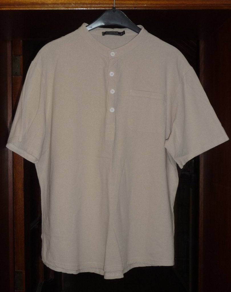 Polo homme en tissu frippé Médium, Enlèvement ou Envoi, Comme neuf, Taille 48/50 (M), Beige
