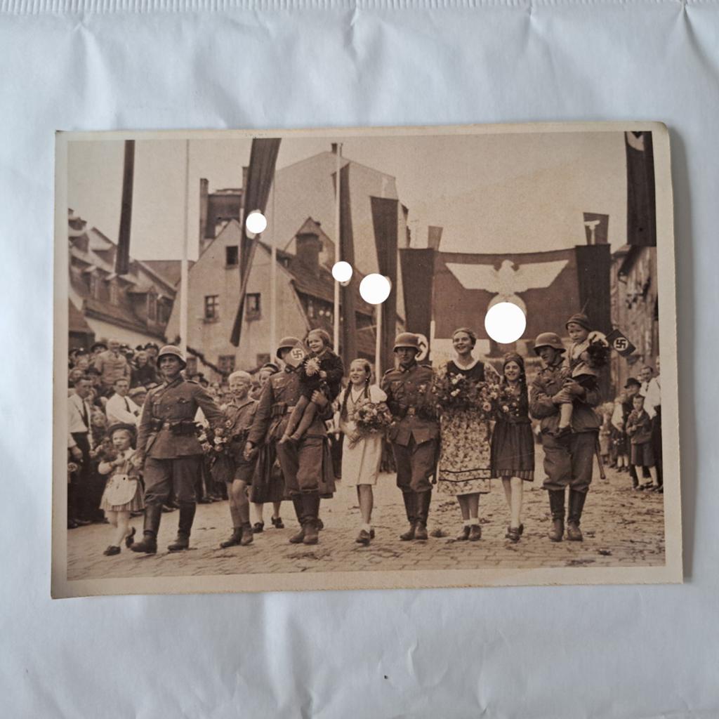 Historische persfoto intocht Duitse troepen 1938, Ophalen of Verzenden