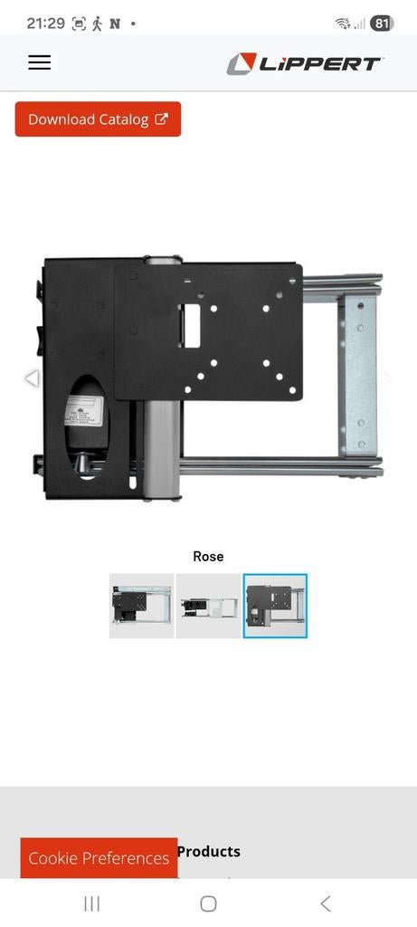 Système de suspension TV Lippert pour le modèle de camping-c, Enlèvement