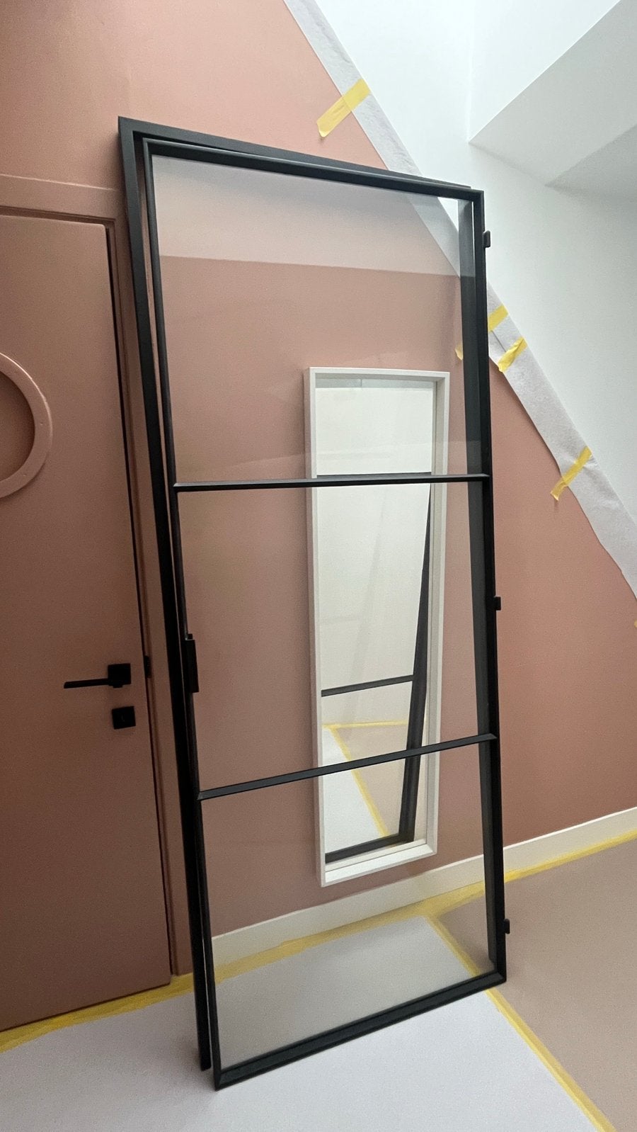 Stalen binnendeur, Doe-het-zelf en Bouw, Deuren en Vliegenramen, Ophalen, Gebruikt, 80 tot 100 cm, 215 cm of meer