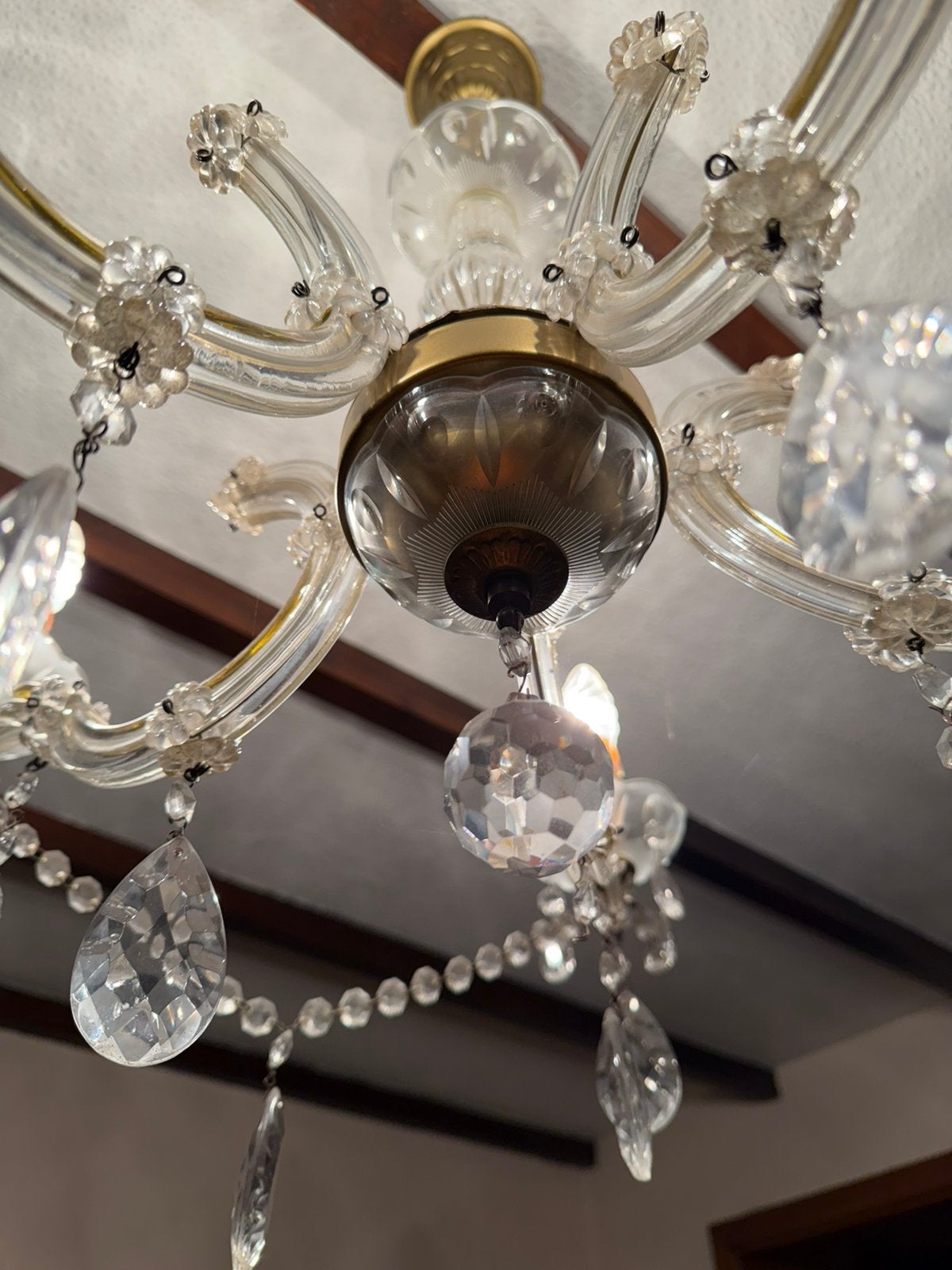 Lot de lustres en Crystal, Enlèvement, Comme neuf, Verre