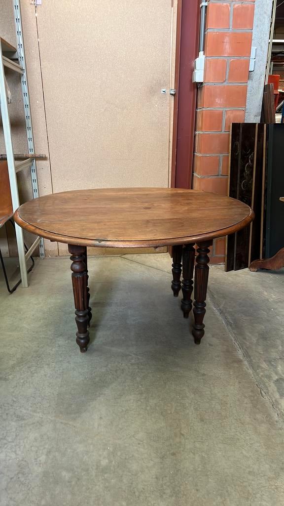 Oude houten tafel, bovenblad aan beide zijden inklapbaar, Antiek en Kunst, Antiek | Meubels | Tafels, Ophalen