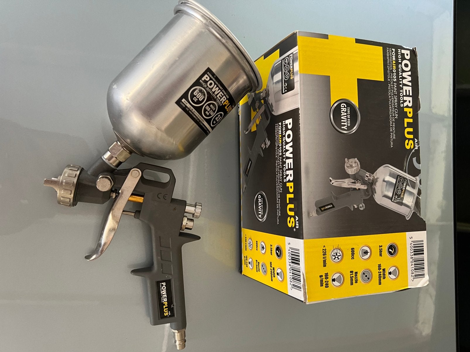 Nieuw,,, auto verf pistool ,powerplus, Doe-het-zelf en Bouw, Ophalen of Verzenden