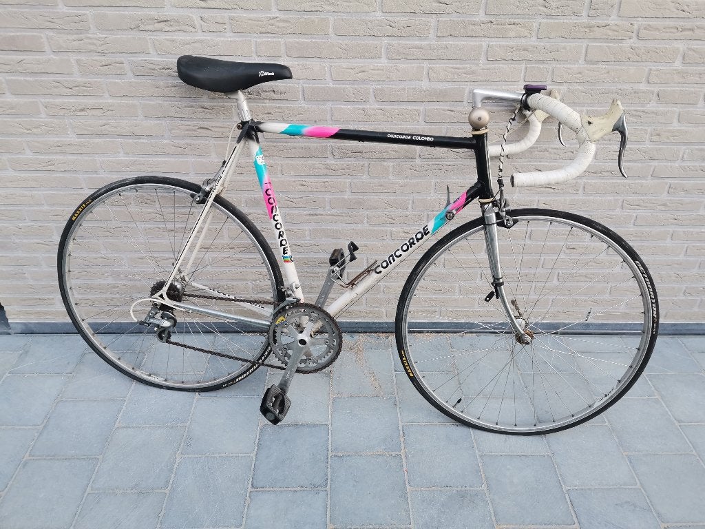 Rétro racefiets concorde met campagnolo wielen, 10 à 15 vitesses, Frein sur jante, Enlèvement, 28 pouces