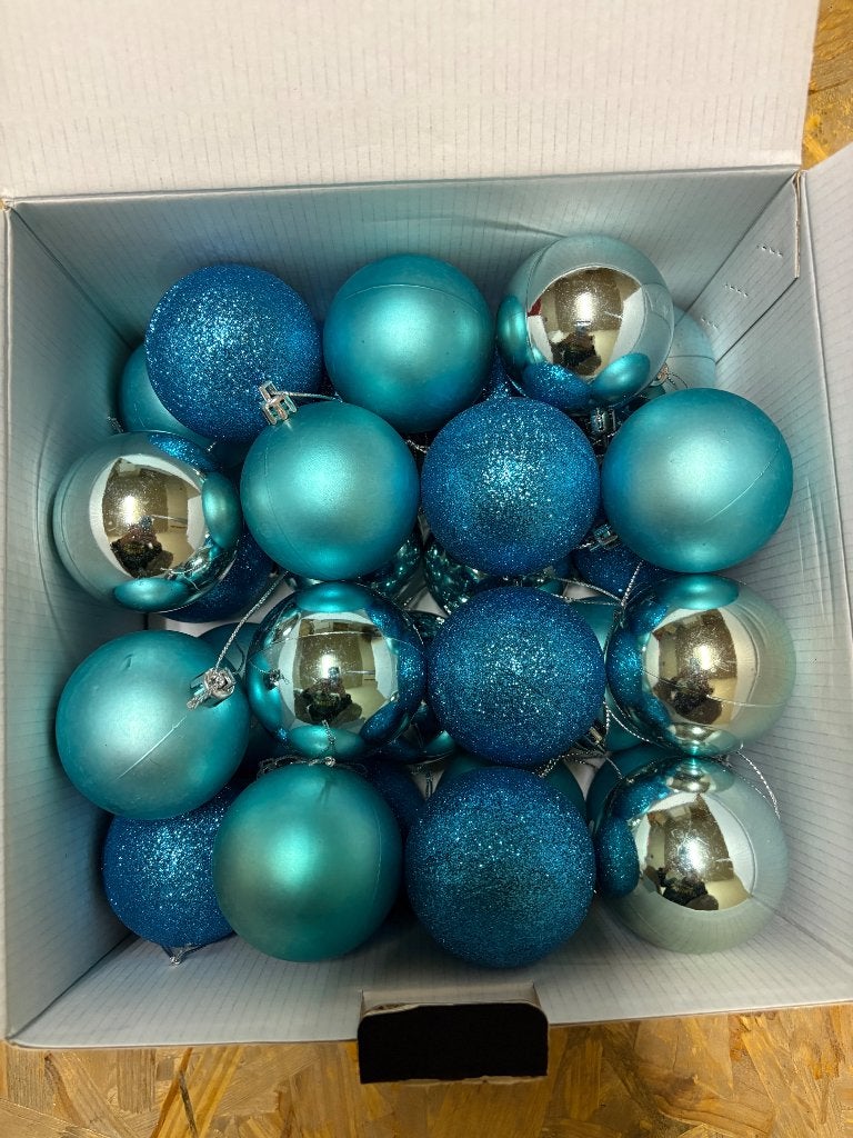 Blauwe kerstballen, Diversen, Kerst, Ophalen of Verzenden, Gebruikt