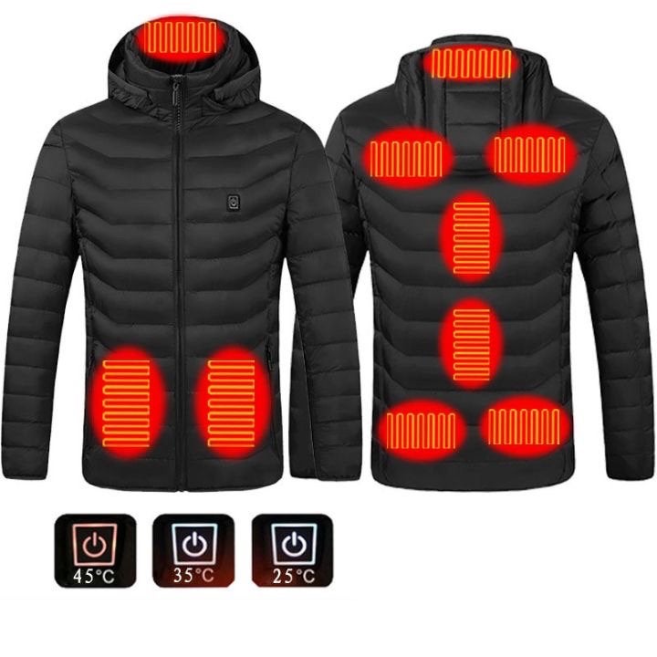 Thermische jas voor winter, Kleding | Heren, Verzenden, Nieuw, Overige maten, Zwart