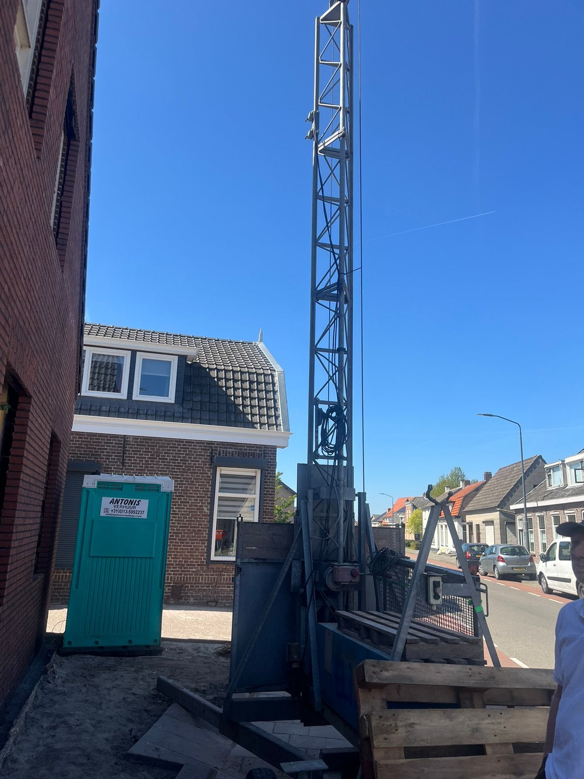 Goed werkende Bouwlift te koop 400kg, Enlèvement ou Envoi, Comme neuf, Ascenseur de chantier