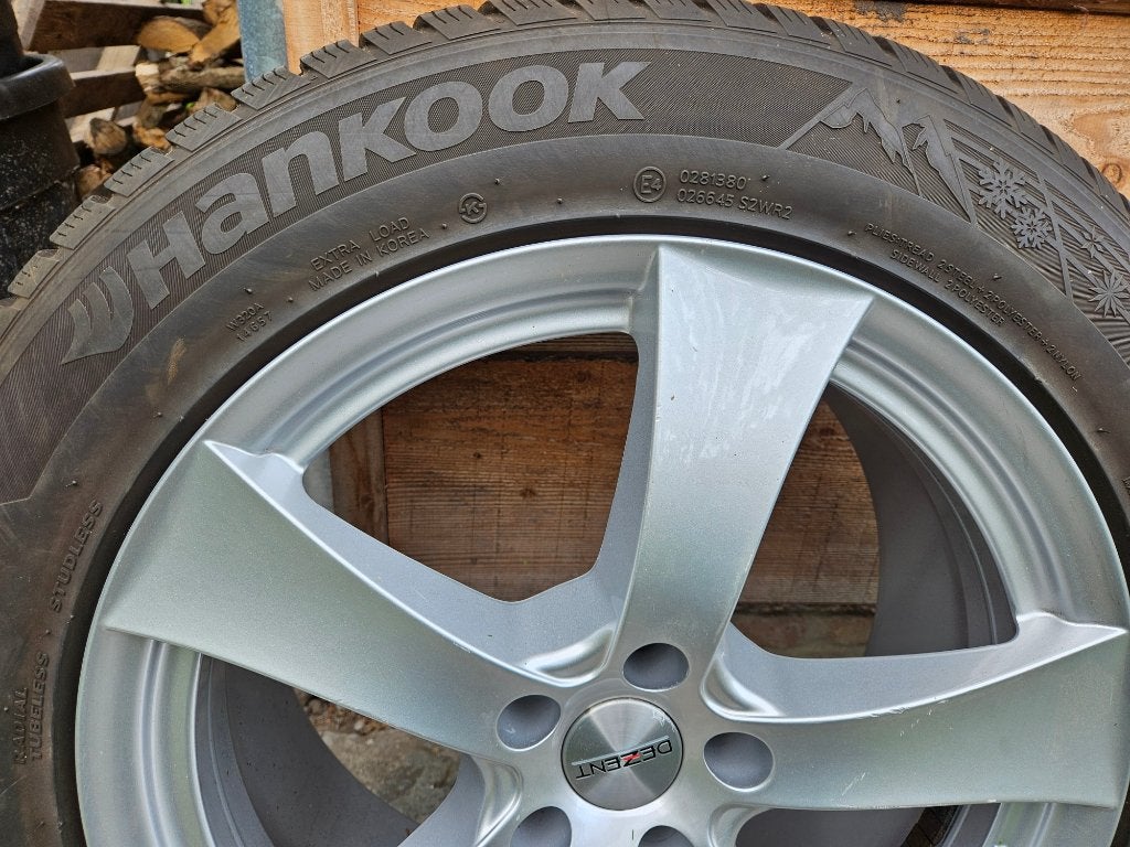 4 velgen Dezent met band 235/55R18  104V, Ophalen, 18 inch, Gebruikt, Velg(en)