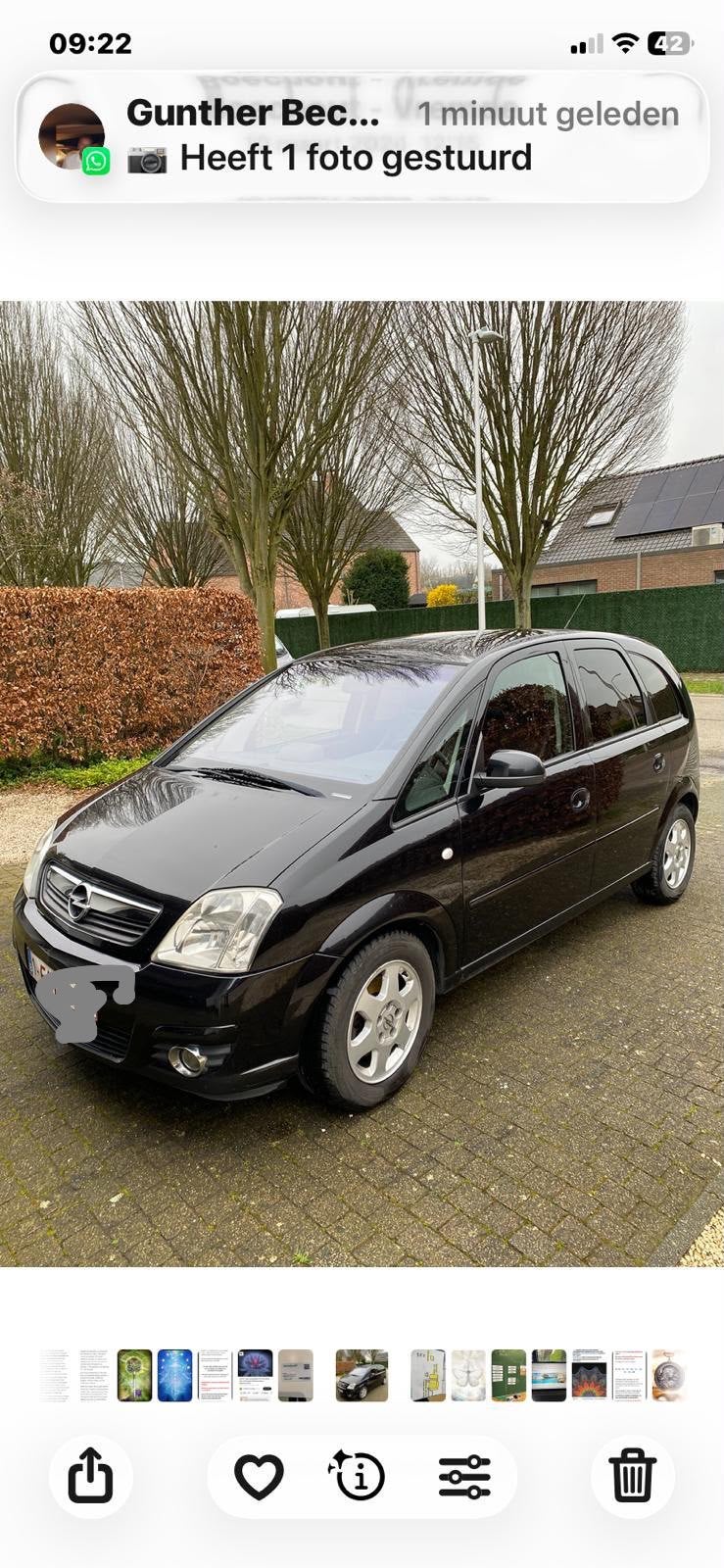 Opel meriva, Voorwielaandrijving, 4 cilinders, 0 kg, Zwart
