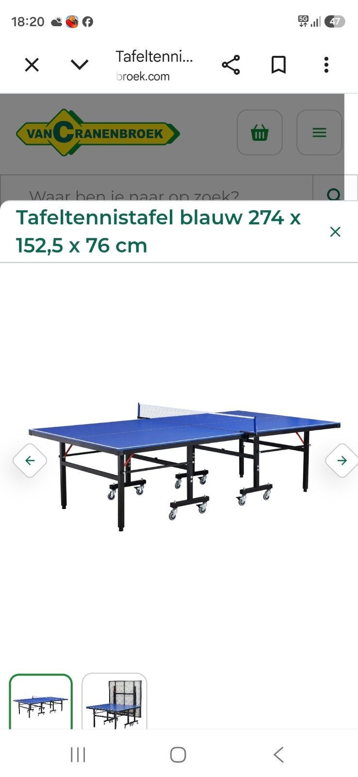 tafeltennis, Sports & Fitness, Ping-pong, Enlèvement