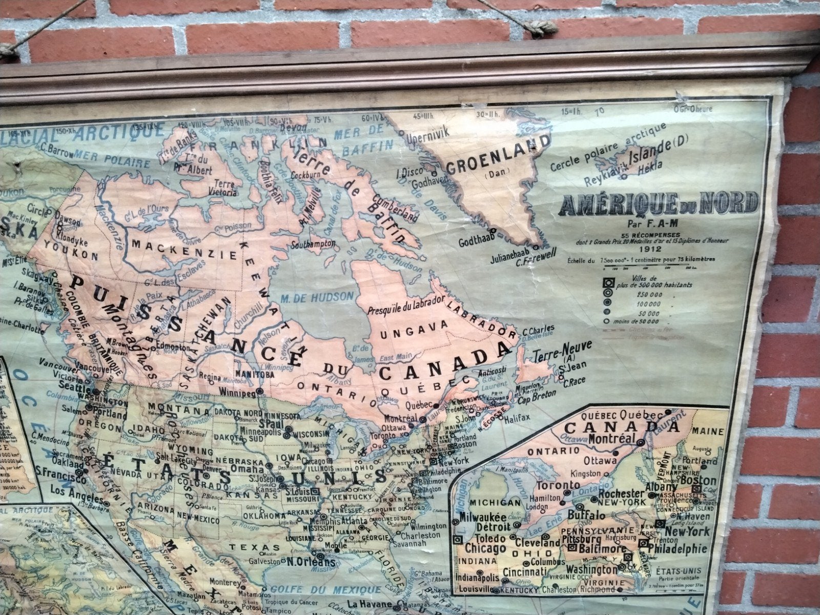 zeer   oude   schoolkaart, Antiek en Kunst, Ophalen of Verzenden