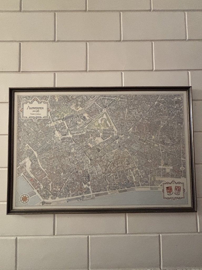 Zeefdruk "Antwerpen anno 1985" van Norbert Ceulemans, Antiek en Kunst, Overige stijlen, Overige technieken, Overige onderwerpen