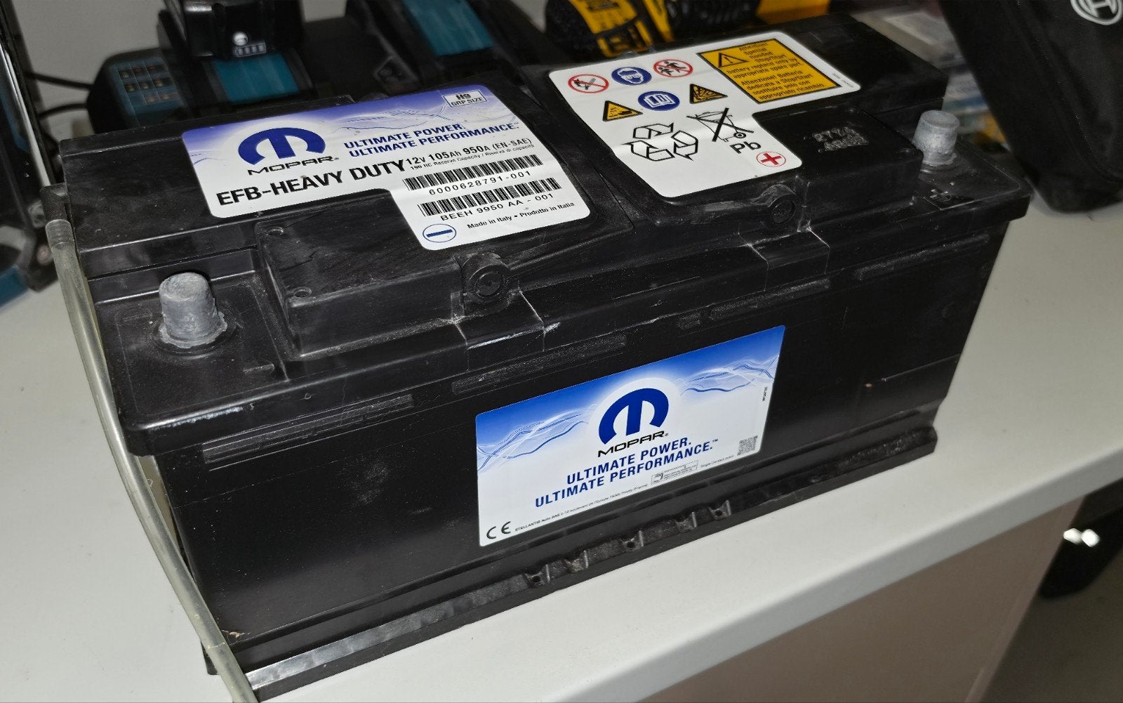 MOPAR originele batterij fiat ducato/boxer/jumper 105ah, Auto-onderdelen, Ophalen, Gebruikt, Fiat