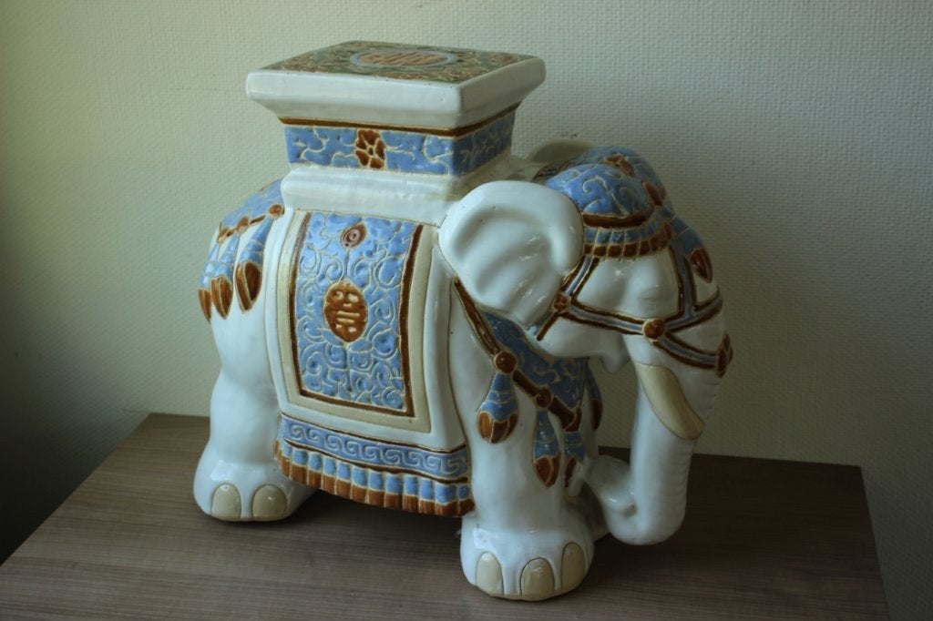 Vintage grote keramische olifant plantenstandaard, Ophalen