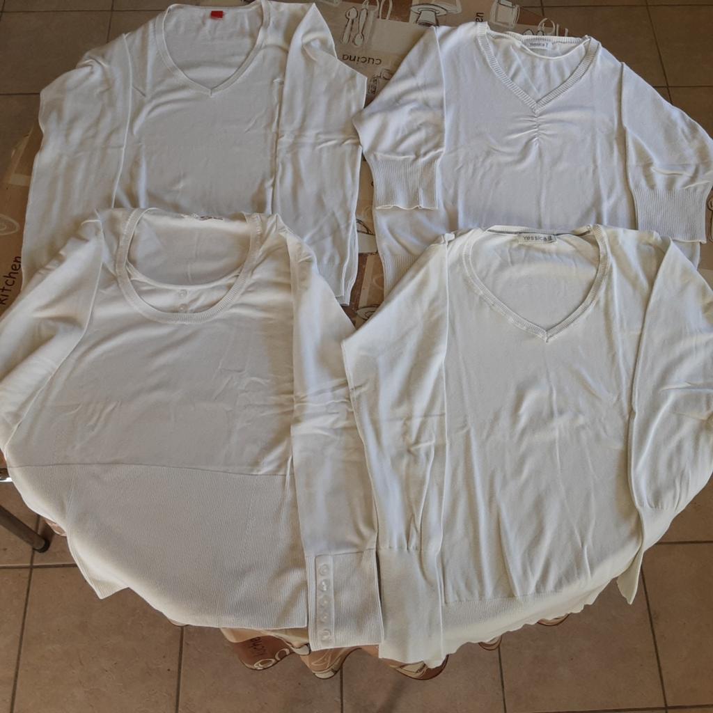 4 witte truitjes Maat large, Ophalen of Verzenden, Gedragen