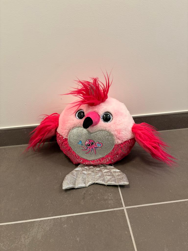 Flamingo zeemeermin knuffel 25 cm, Kinderen en Baby's, Ophalen, Roze