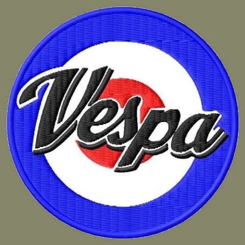 Écusson Vespa Target, 80 x 80 mm, Motos, Enlèvement ou Envoi, Neuf