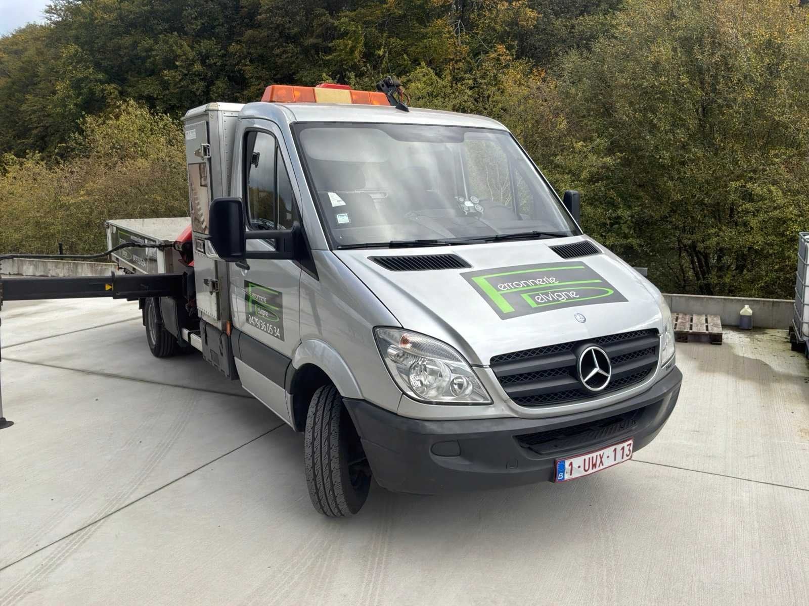 2012 Mercedes Sprinter Vrachtwagen met kraan, Auto's, Euro 5, Overige brandstoffen, Mercedes-Benz, Bedrijf