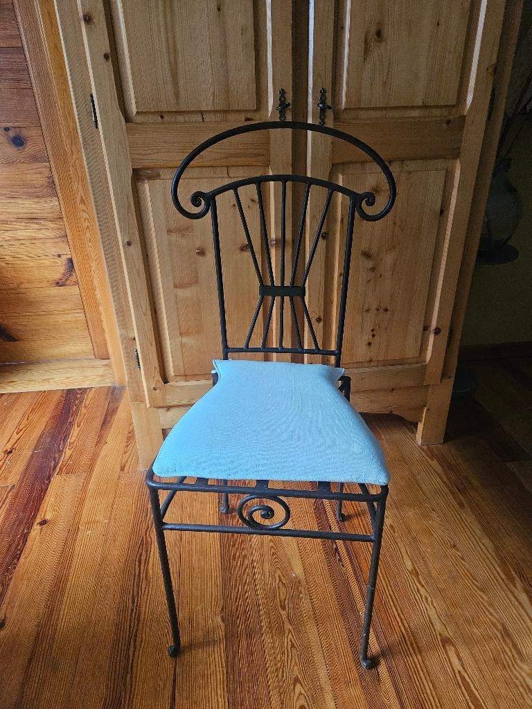 chaise en fer rouillé, Maison & Meubles, Autres couleurs, Comme neuf, Enlèvement, Autres matériaux