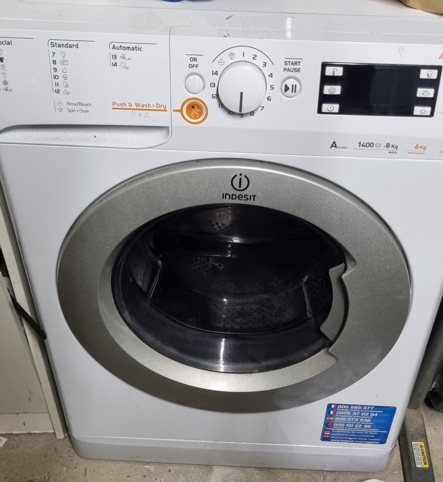 Wasmachine en droger 8kg, Ophalen