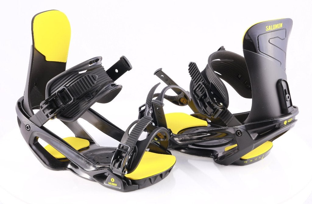 L ; fixations de snowboard SALOMON UNITE, noir/jaune (NOUVEA, Envoi, Neuf, Fixations