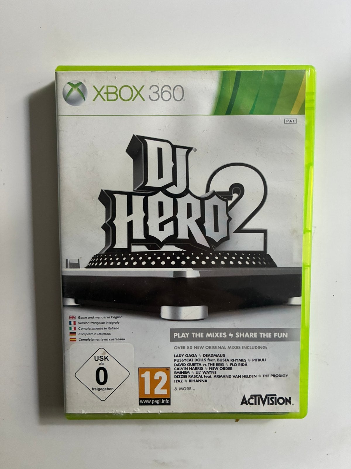 DJ Hero 2 Xbox 360 - Compleet met handleiding, Consoles de jeu & Jeux vidéo, Enlèvement ou Envoi, Comme neuf, Musique, À partir de 12 ans