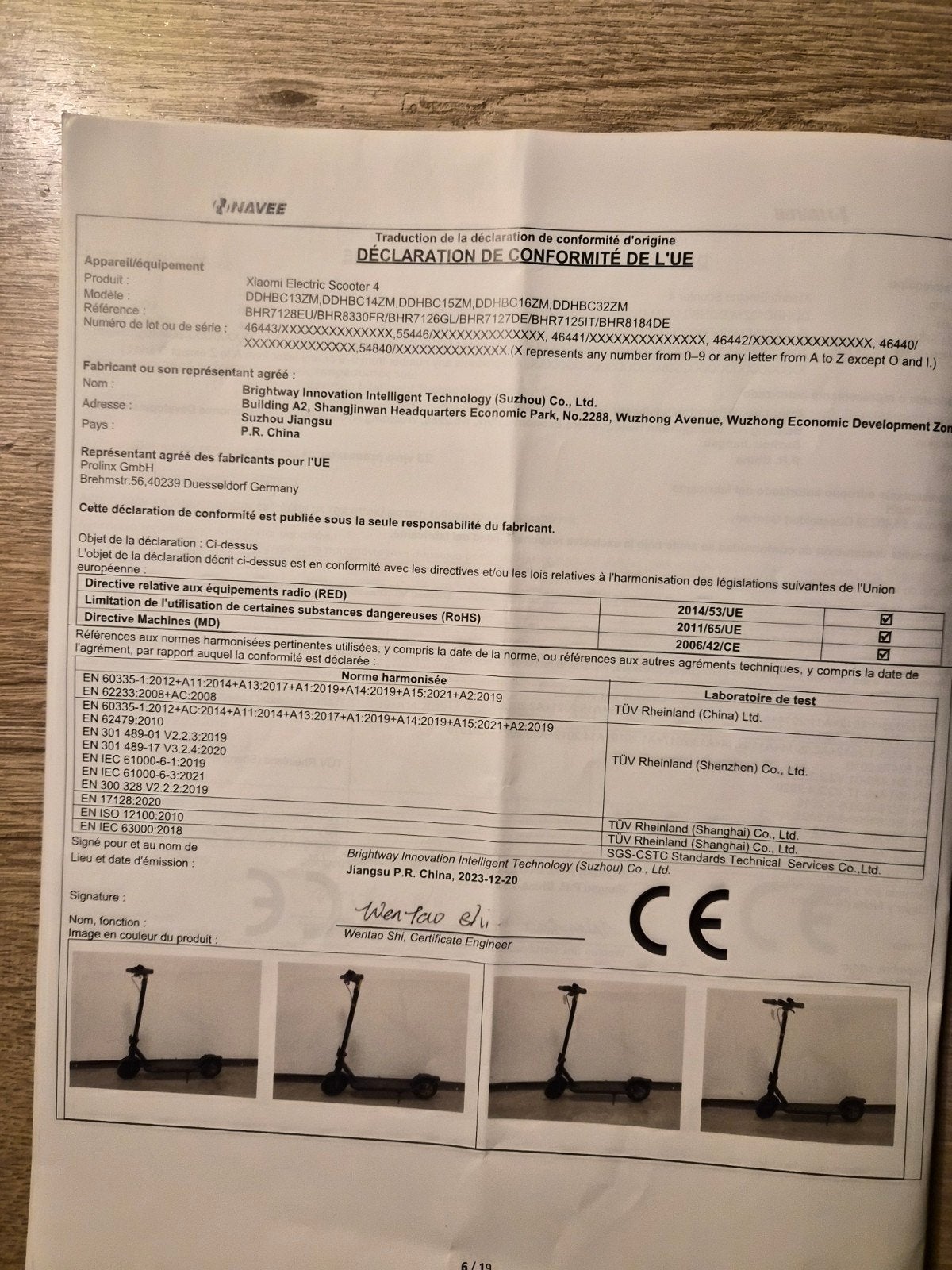 trotinette Xaomi scooter 4, Ophalen