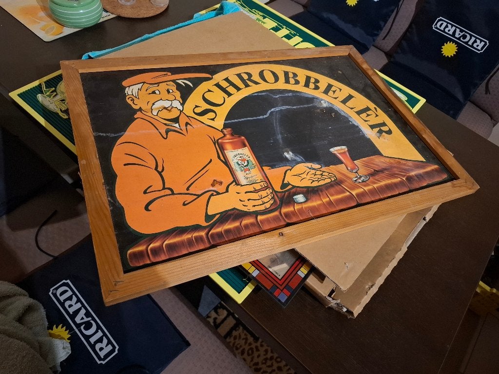 Reclame bord  van Schrobbelèr - 1980, Ophalen of Verzenden, Zo goed als nieuw, Reclamebord
