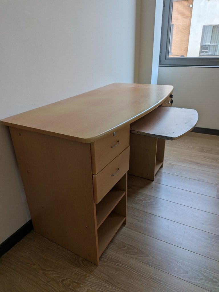 Bureau, Ophalen, Gebruikt, Bruin, Computerbureau