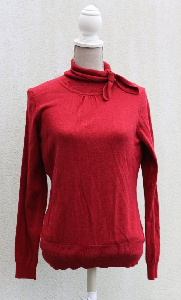 Joli pull en laine rouge/bordeaux Taille M, Rouge, Taille 38/40 (M), Enlèvement ou Envoi, 3 Suisses Collection