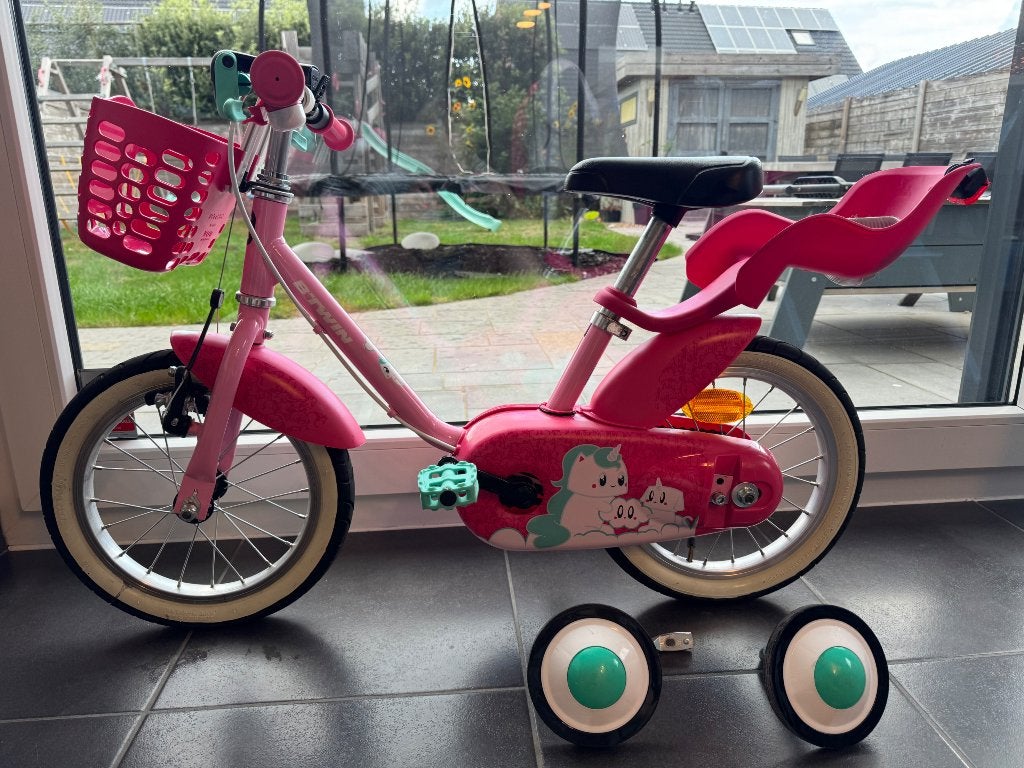 Kinderfiets 14 inch 3-5 jaar Unicorn - BTWIN - Decathlon, Stabilisateurs, Enlèvement, Utilisé, Btwin Decathlon