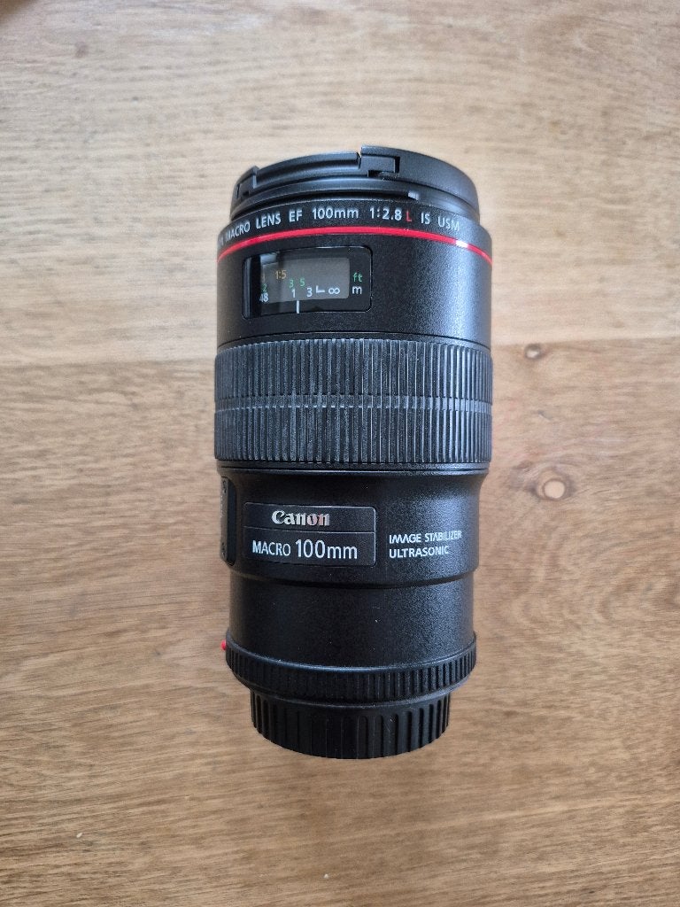 Canon EF 100mm f/2.8L Macro IS USM, Canon, Housse/sac de protection, Comme neuf, Objectif macro