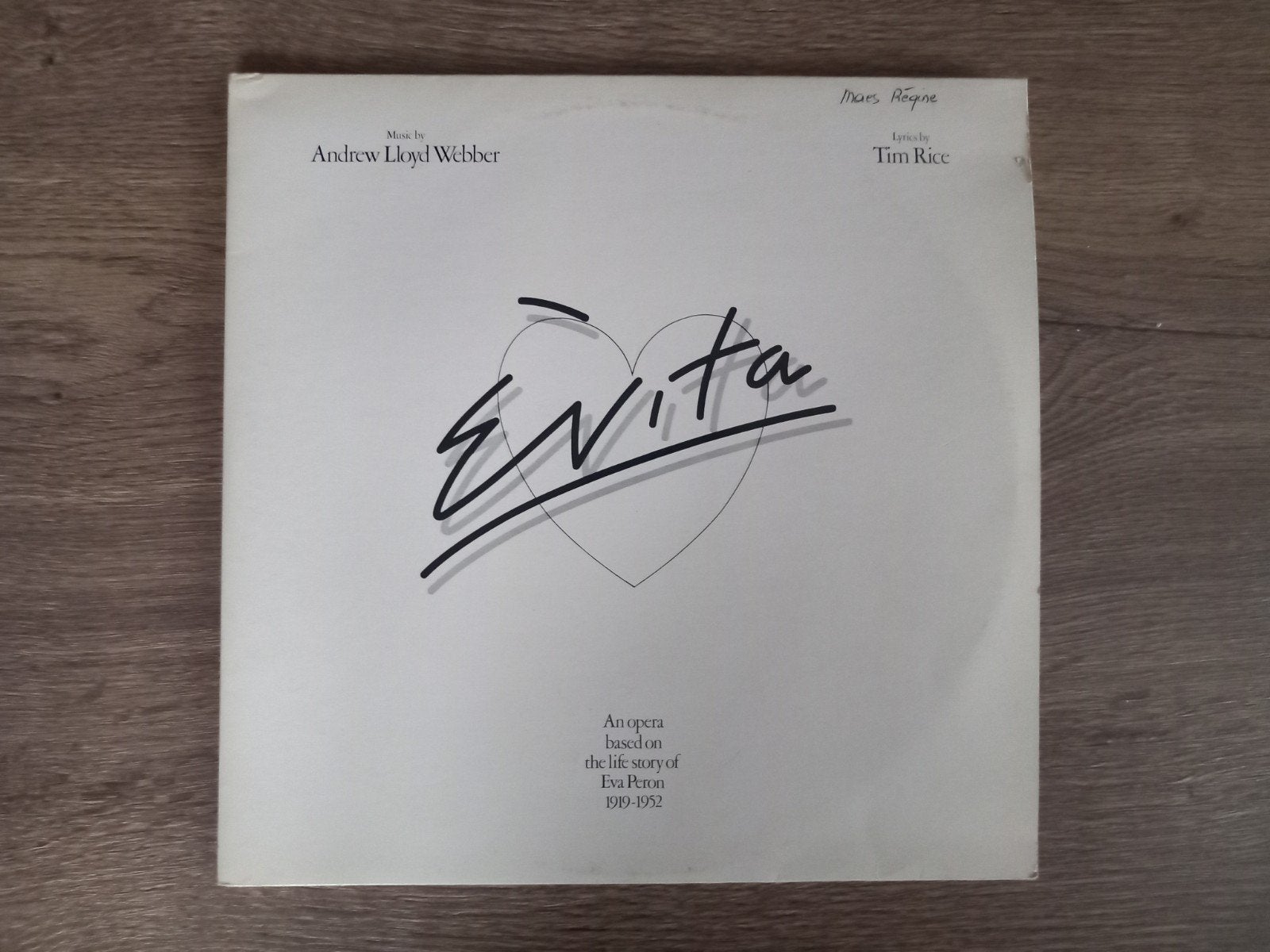 Vinyle 2LP, bande originale d'Evita, opéra, Webber, film d'E, Enlèvement ou Envoi, Bande originale