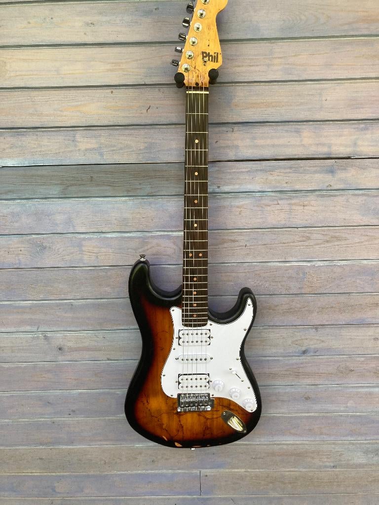 guitare électrique Phil ST personnalisée, Musique & Instruments, Enlèvement ou Envoi, Comme neuf, Autres marques