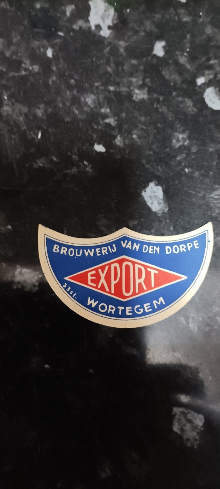oud bieretiket export oude br Van den Dorpe wortegem, Verzamelen, Ophalen of Verzenden