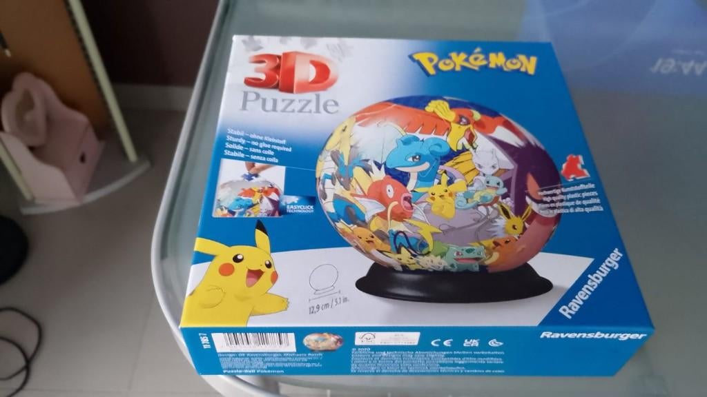 pokemon 3d puzzel bal 6-99 jaar, Enlèvement ou Envoi, 6 ans ou plus